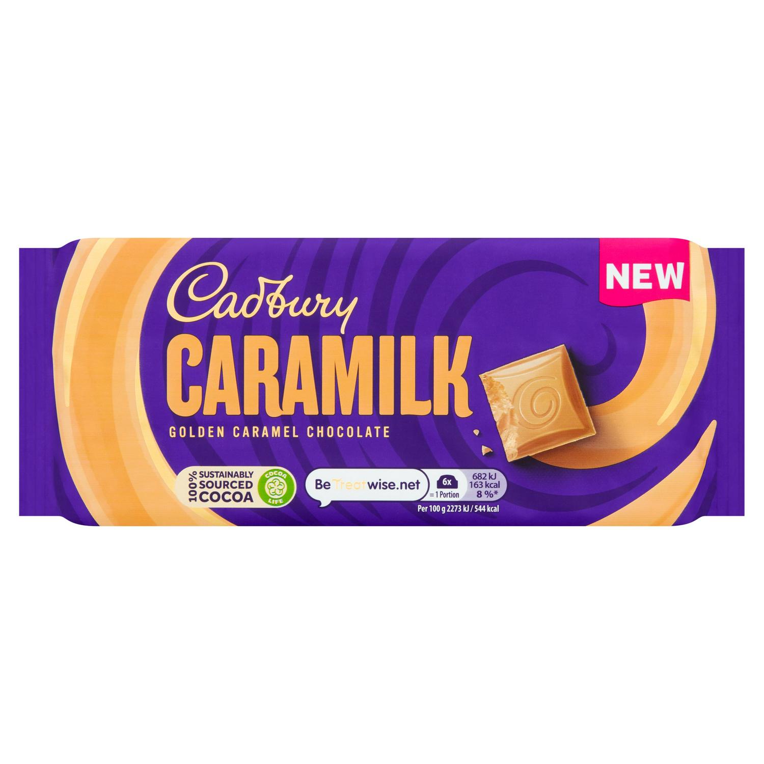 Cadbury Caramilk Golden Caramel Chocolate Bar 90g RRP 1 CLEARANCE XL 99p or 2 for 1.50